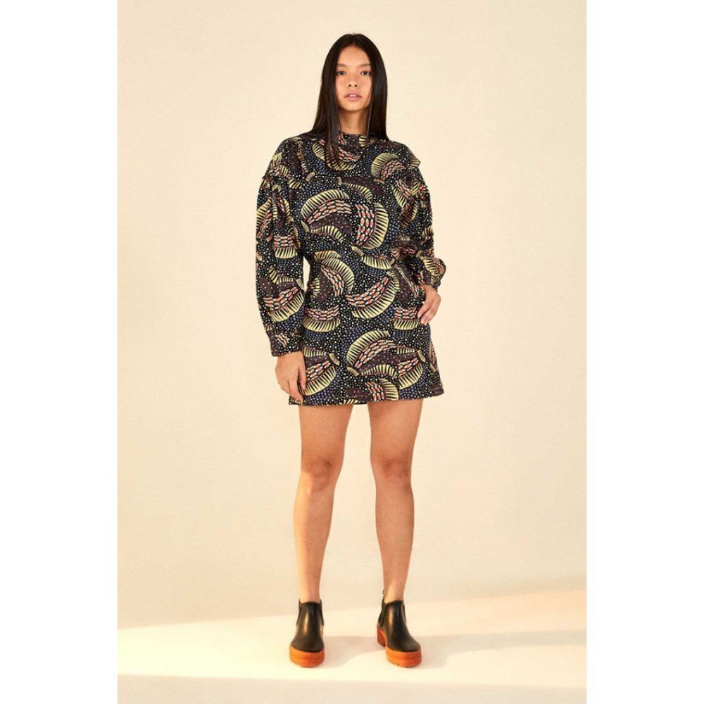 Farm Rio Wild Bananas Canvas Mini Dress